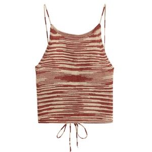 Knit Halter Tie Criss Boho Backless Tops
